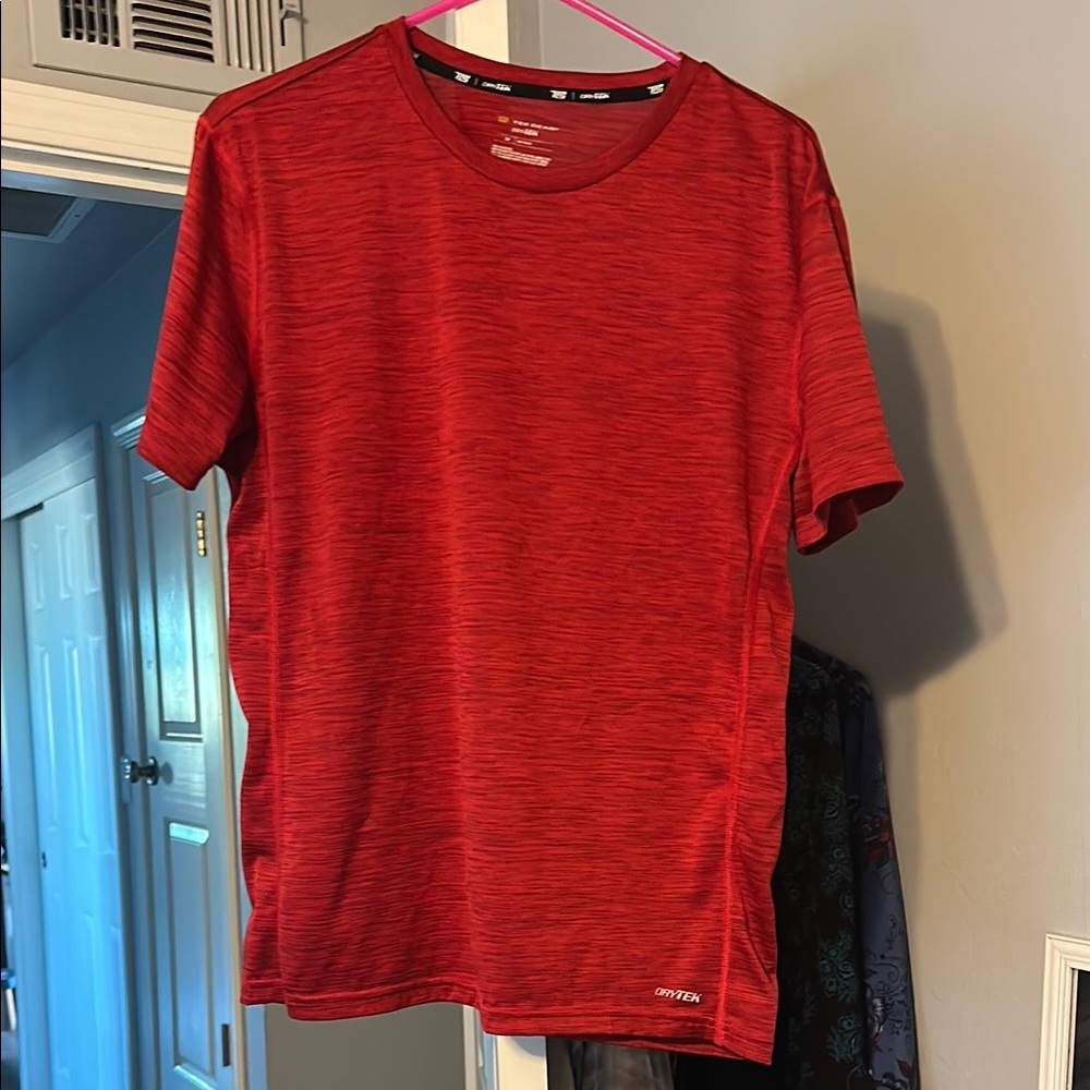 Tek Gear Red Short Sleeve Tee Vibrant Casual Style